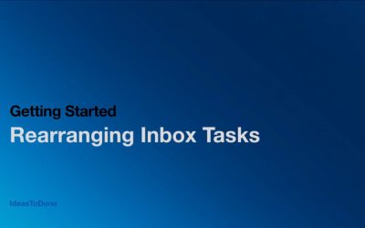 Rearrange Inbox Tasks