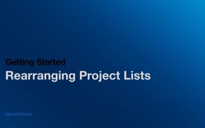 Rearrange Project Lists